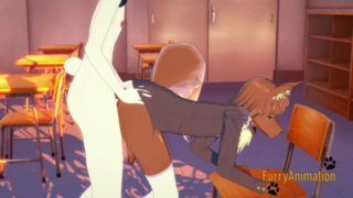 Pokemon Yaoi - Cinderace Fucks Eevee at School