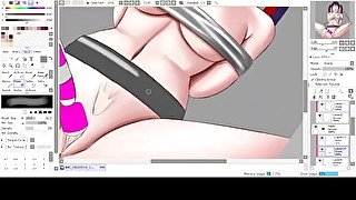 Drawing Sugaya Nowa from My dress up Darling - Bondage BDSM