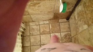 Shower Finish By Unloading All Over The Shower