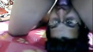 Big breasted plump Indian wifey loves when her nerdy hubby eats her cunt