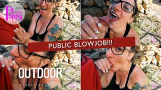 Outdoor Public Blowjob Cum Facial - Princess Poppy