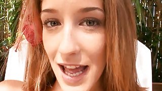 Concupiscent babe group-fucked outdoors