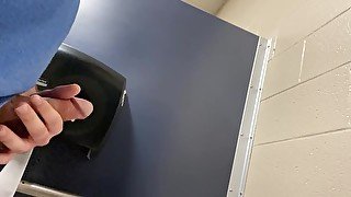 Public Restroom Huge Slow-Mo Cumshot
