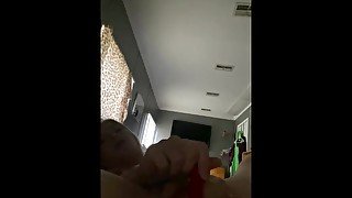 18 year old teen teases and plays with pussy