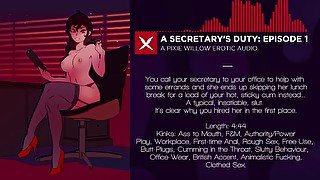 [18+ Audio Story Preview] A Secretary's Duty: Episode 1 - FULL VER. FOUND ON MY GUMROAD!