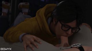 Valerie from Resident Evil Resistance Blowjob with Facial Cumshot