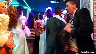 Sexy brides dancing and fucking