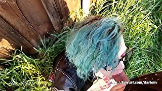 Trespasser would rather suck cock than talk to the police.  She doesn't care for the taste of cum.