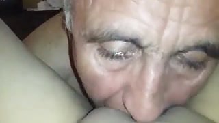 Turkish Grandpa Licking Mature Womans Pussy