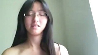 Long haired voluptuous brunette tits polishes her anus with a dildo