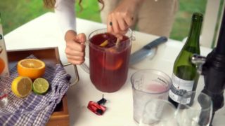 Making sexy sangria with Piper Blush