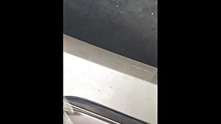 Teen Public Pissing at gas Pumps