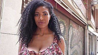 Busty Brazilian-Ebony Tina Fire talked into POV Casting