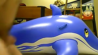 mating inflatable blue whale 2