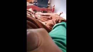 Morning wood handjob 