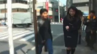 Amateur Japanese teens flash on the streets of Tokyo uncensored