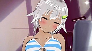 【にじさんじ 葉山真鈴(水着)】葉山真鈴(水着)がふたなりオナニーで絶頂するだけ