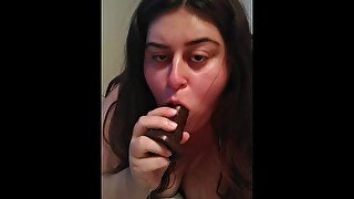 Practicing my bj skills until I get the dick