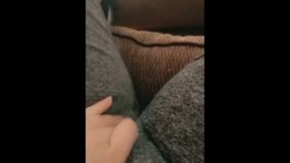 Rubbing my clit through my leggings 