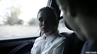 Bent over sexy babe with juicy ass Gia Paige enjoys night doggy fuck