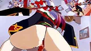 【ホロライブ百鬼あやめ】百鬼あやめ騎乗位で突くだけ 