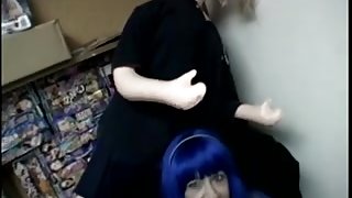 Ugly granny in kinky interracial blowjob