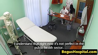 Euro patient cockriding doctor during exam