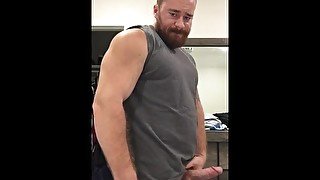 Huge Dick Hot Bodybuilder Shows Off Giant Hard Cock OnlyfansBeefBeast Hairy Alpha Musclebear Hung