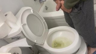 Guy gets a boner from peeing