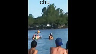 Doing it in the river with my hot cousin