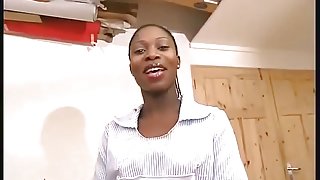 Old man and sexy black babe