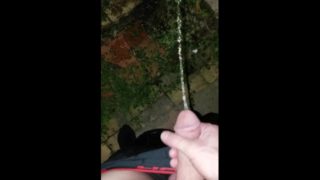 Taking a nice long pee outside