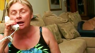 Granny Blowjob and Facial