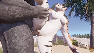 Wild Life / Furry Mating Rihno and Tiger