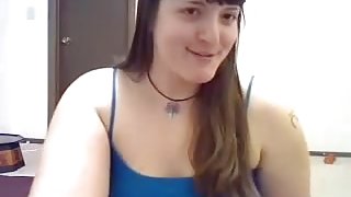 Big glass dildo up my hairy snatch