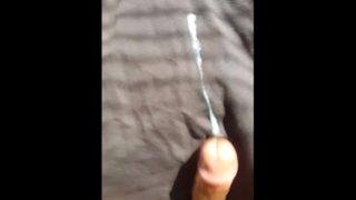 Big black dick dryhumping and stroking to huge cumshot