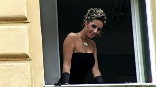 Insatiable bitch Tera Joy is fucking girlfriend's cunt with a big strapon