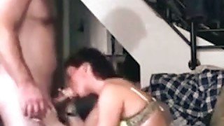 Amateur brunette is ready to suck strong dick nonstop on camera