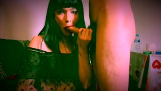 Crossdresser Isa LaCrux Sucking Stranger Cock