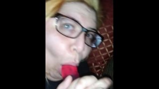 Gagging On A Dildo For Daddy