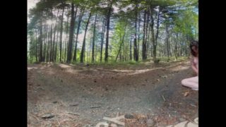 Superb Yanks VR Turquoise Masturbating Outdoors