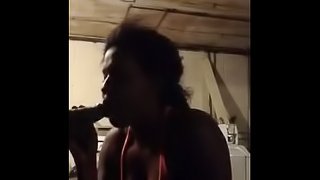 dick sucking thot in a basement