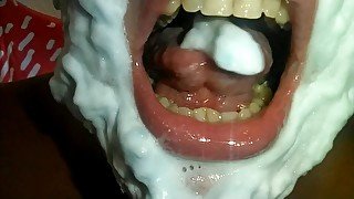 This is what happens when you eat the foam.