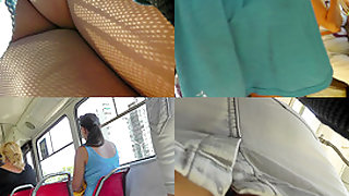 Milf's flabby butt seen in hot upskirts movie