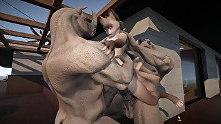 Furry monsters with large members