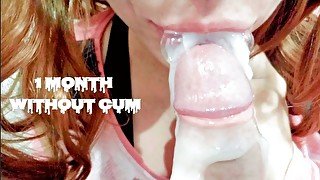 Compilation of cum in stepdaughter's mouth - Close Up - Perfect Blowjob