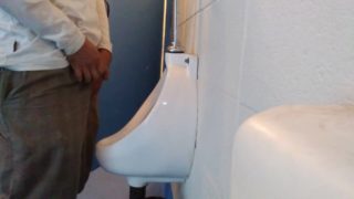 Me peeing in a public urinal