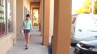 Kinky Asian hooker Miako slides a throbbing shaft inside of her cunt