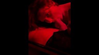 Intense red light blowjob