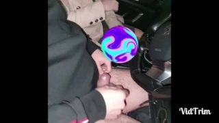 Step son hand slips into step mom pussy before fuck in the car